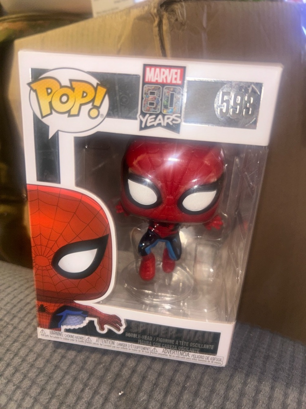 Funko Spider-Man Pop! Figure - Red, Blue 593 marvel 80 years edition